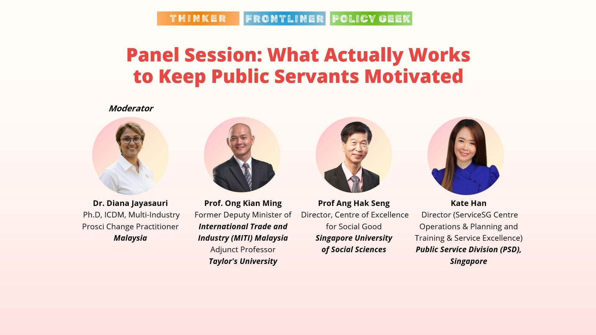 thumbnail for Panel Session: What Actually Works to Keep Public Servants Motivated? 